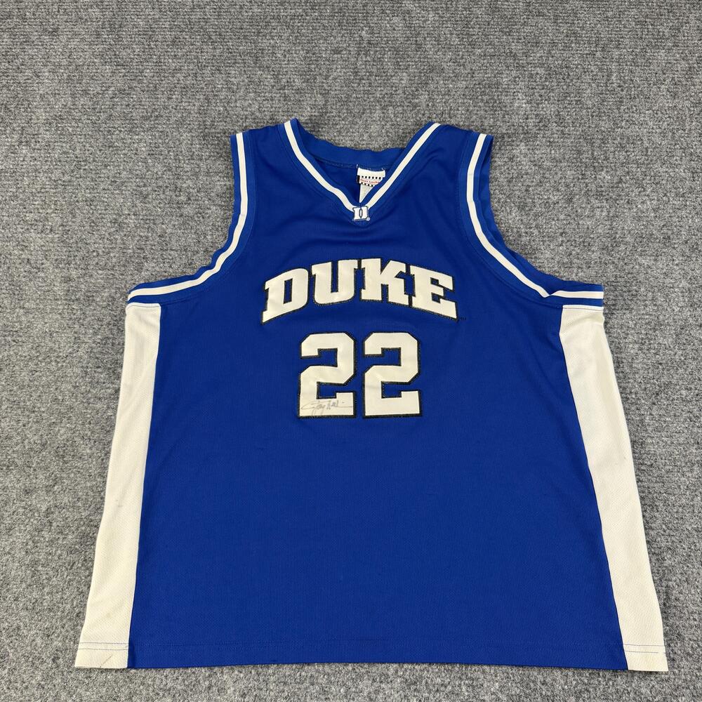 VTG Duke Blue Devils Jersey Mens XL Blue White NCAA Basketball #22 Jay Williams